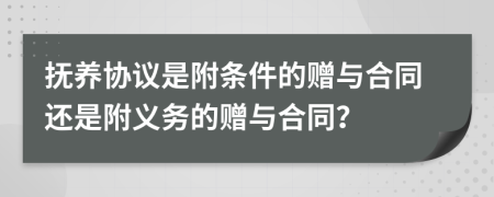 撫養(yǎng)協(xié)議是附條件的贈與合同還是附義務(wù)的贈與合同？