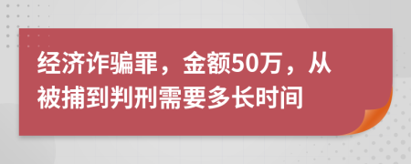經(jīng)濟(jì)詐騙罪，金額50萬(wàn)，從被捕到判刑需要多長(zhǎng)時(shí)間
