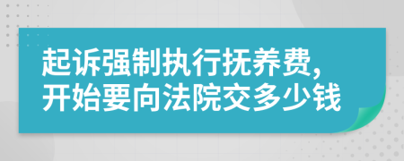 起訴強(qiáng)制執(zhí)行撫養(yǎng)費(fèi),開始要向法院交多少錢