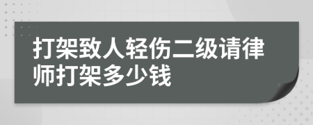 打架致人輕傷二級(jí)請(qǐng)律師打架多少錢