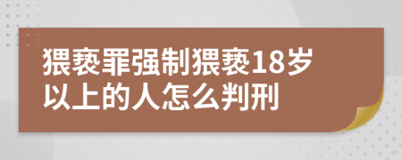 猥褻罪強(qiáng)制猥褻18歲以上的人怎么判刑