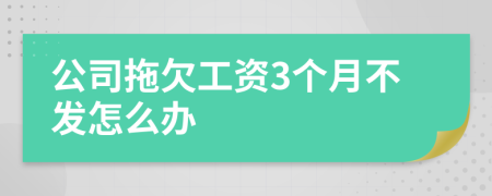 公司拖欠工資3個月不發(fā)怎么辦