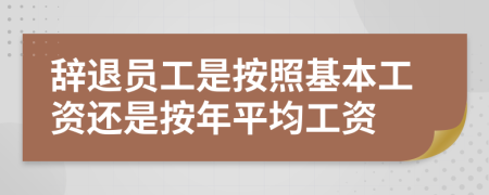 辭退員工是按照基本工資還是按年平均工資