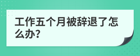 工作五個月被辭退了怎么辦？