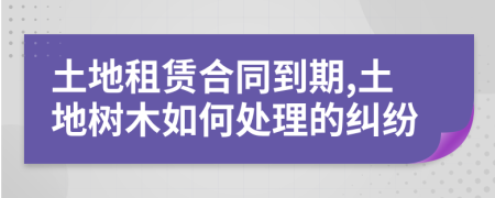 土地租賃合同到期,土地樹木如何處理的糾紛