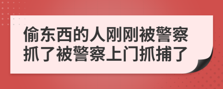 偷東西的人剛剛被警察抓了被警察上門抓捕了