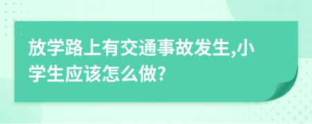 放學路上有交通事故發(fā)生,小學生應(yīng)該怎么做?