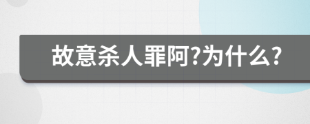 故意殺人罪阿?為什么?