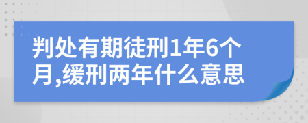 判處有期徒刑1年6個(gè)月,緩刑兩年什么意思