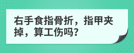 右手食指骨折，指甲夾掉，算工傷嗎？