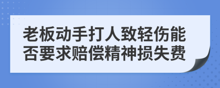 老板動手打人致輕傷能否要求賠償精神損失費