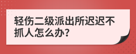 輕傷二級派出所遲遲不抓人怎么辦？