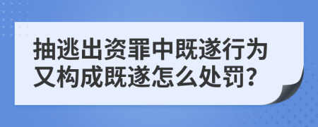 抽逃出資罪中既遂行為又構(gòu)成既遂怎么處罰？