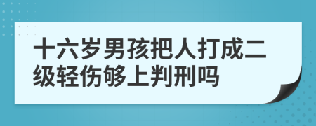 十六歲男孩把人打成二級(jí)輕傷夠上判刑嗎