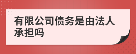 有限公司債務是由法人承擔嗎