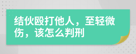 結(jié)伙毆打他人，至輕微傷，該怎么判刑