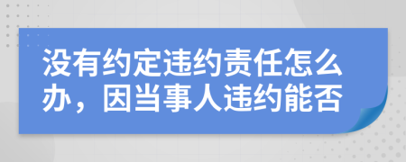 沒(méi)有約定違約責(zé)任怎么辦，因當(dāng)事人違約能否