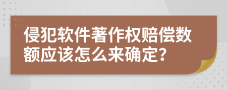 侵犯軟件著作權(quán)賠償數(shù)額應(yīng)該怎么來(lái)確定？
