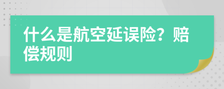 什么是航空延誤險？賠償規(guī)則