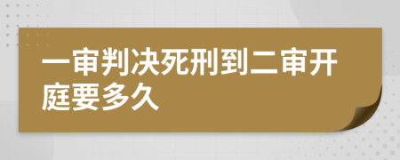 一審判決死刑到二審開庭要多久