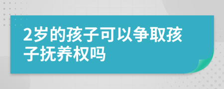 2歲的孩子可以爭(zhēng)取孩子撫養(yǎng)權(quán)嗎