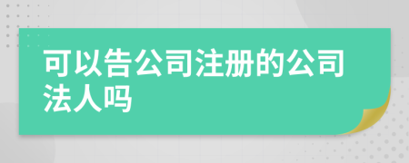 可以告公司注冊(cè)的公司法人嗎