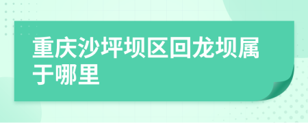 重慶沙坪壩區(qū)回龍壩屬于哪里