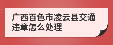廣西百色市凌云縣交通違章怎么處理