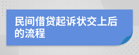民間借貸起訴狀交上后的流程