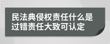 民法典侵權(quán)責(zé)任什么是過(guò)錯(cuò)責(zé)任大致可認(rèn)定