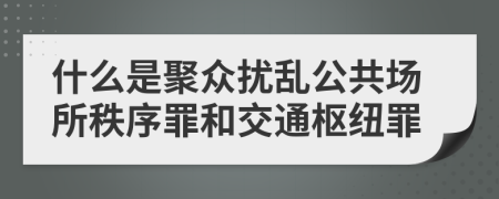 什么是聚眾擾亂公共場所秩序罪和交通樞紐罪