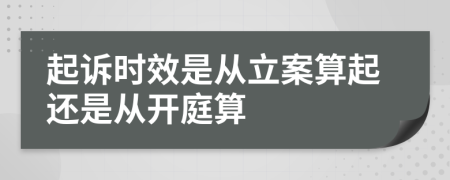 起訴時(shí)效是從立案算起還是從開庭算