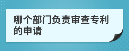 哪個部門負責審查專利的申請