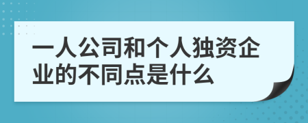 一人公司和個(gè)人獨(dú)資企業(yè)的不同點(diǎn)是什么