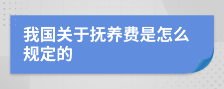 我國(guó)關(guān)于撫養(yǎng)費(fèi)是怎么規(guī)定的