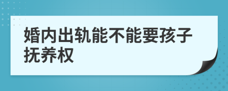 婚內(nèi)出軌能不能要孩子撫養(yǎng)權(quán)