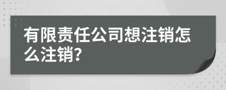 有限責(zé)任公司想注銷怎么注銷？