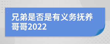 兄弟是否是有義務(wù)撫養(yǎng)哥哥2022