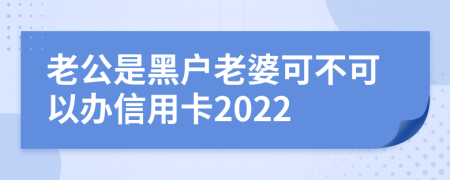 老公是黑戶老婆可不可以辦信用卡2022