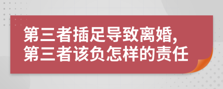 第三者插足導(dǎo)致離婚,第三者該負(fù)怎樣的責(zé)任