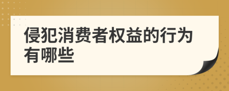 侵犯消費(fèi)者權(quán)益的行為有哪些