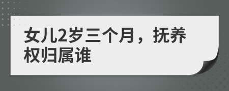 女兒2歲三個(gè)月，撫養(yǎng)權(quán)歸屬誰