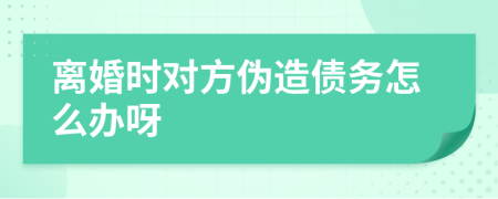 離婚時(shí)對(duì)方偽造債務(wù)怎么辦呀