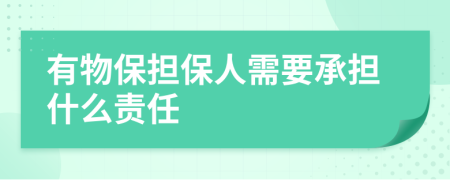 有物保擔(dān)保人需要承擔(dān)什么責(zé)任