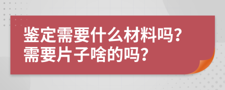 鑒定需要什么材料嗎？需要片子啥的嗎？