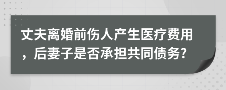 丈夫離婚前傷人產(chǎn)生醫(yī)療費(fèi)用，后妻子是否承擔(dān)共同債務(wù)?