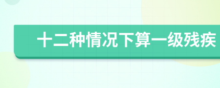十二種情況下算一級(jí)殘疾