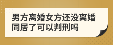 男方離婚女方還沒離婚同居了可以判刑嗎