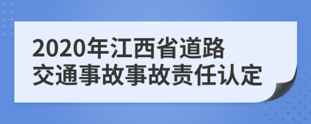 2020年江西省道路交通事故事故責(zé)任認(rèn)定