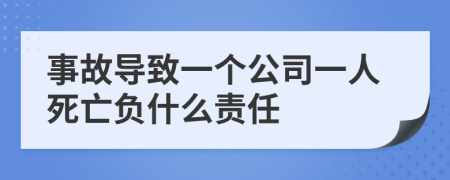 事故導(dǎo)致一個(gè)公司一人死亡負(fù)什么責(zé)任